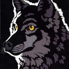 Оригинал схемы вышивки «волк» (№2862)