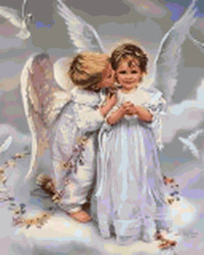 Ангелочки - дети, цветы - предпросмотр