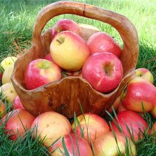 Оригинал схемы вышивки «корзина с яблоками» (№4407)