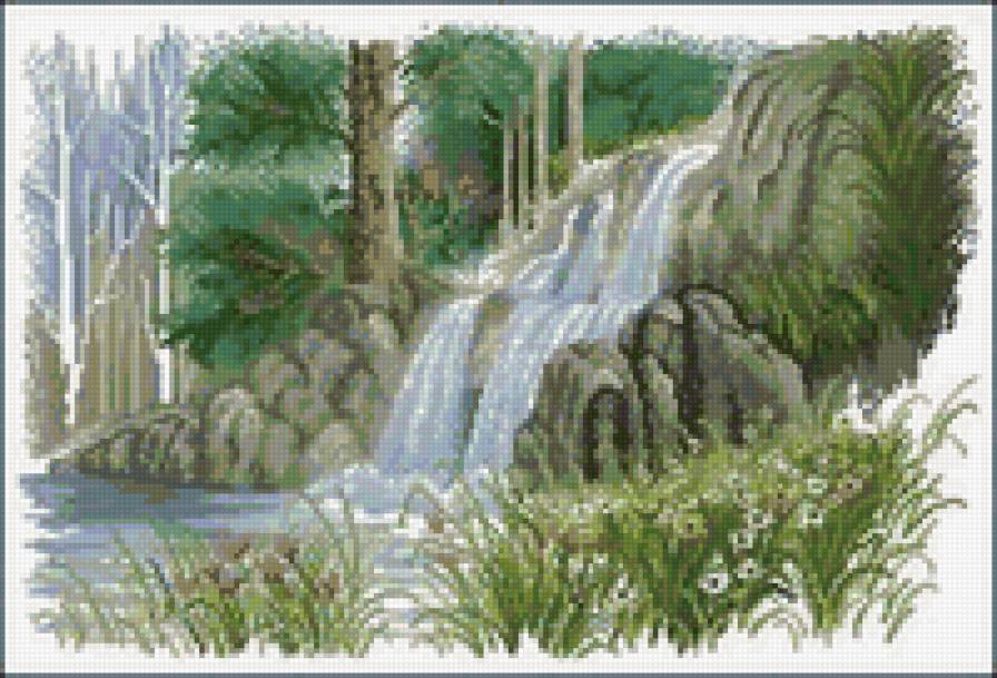 водопад - природа - предпросмотр