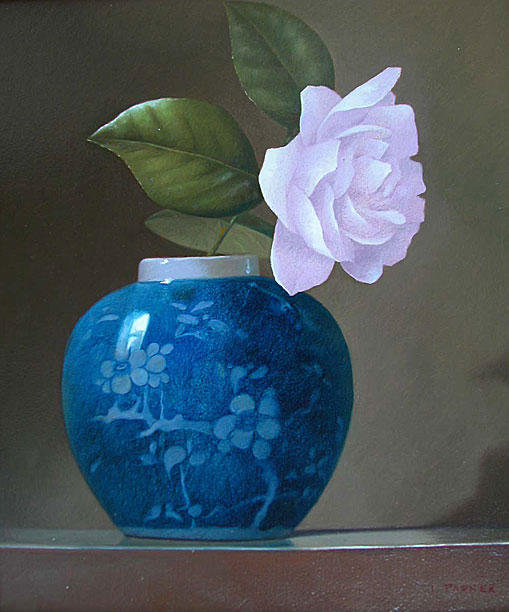 Сиреневая роза - цветы в вазе - оригинал