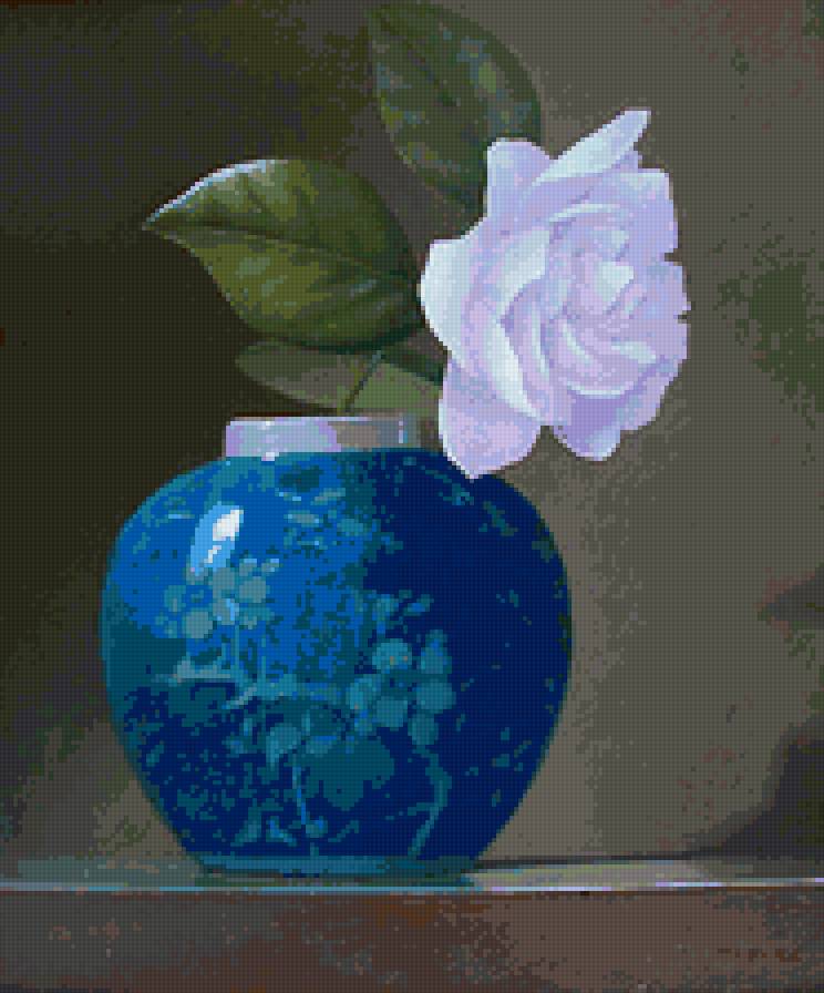 Сиреневая роза - цветы в вазе - предпросмотр