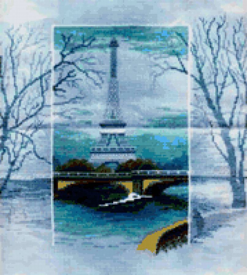 Париж - город, париж, франция, эйфелева башня, пейзаж - предпросмотр