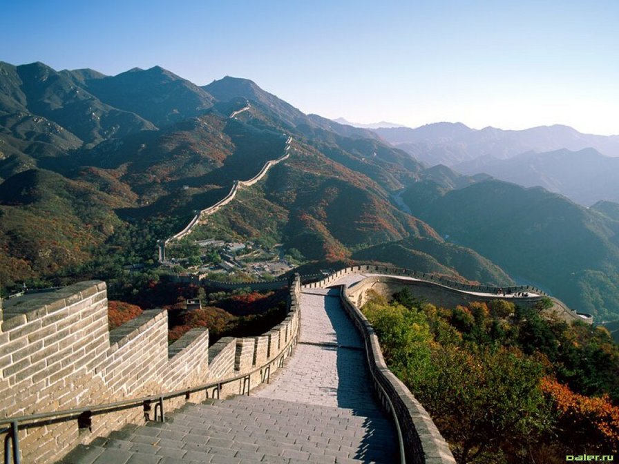 Великая Китайская стена - пейзаж, великая китайская стена, стена, китай - оригинал