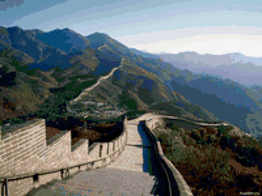 Великая Китайская стена - стена, великая китайская стена, пейзаж, китай - предпросмотр