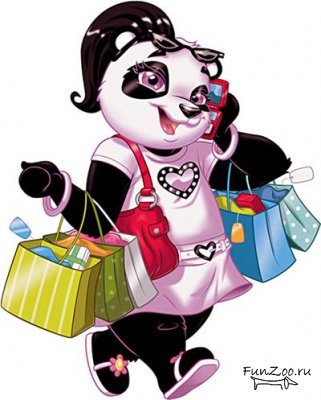 гламурная панда - панда, животный, красота - оригинал