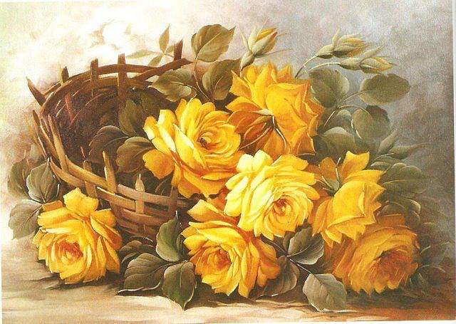 №6617 - ваза, букет, цветы, розы - оригинал