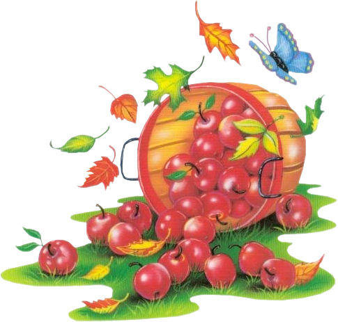 Яблоки - открытка, бабочки, яблоки, фрукты - оригинал