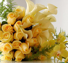 букет из желтных роз