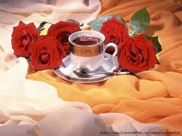 завтрак - кофе, чашка, завтрак, роза - оригинал