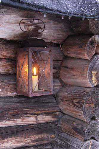 Фонарь - дом, фонарь, зима - оригинал
