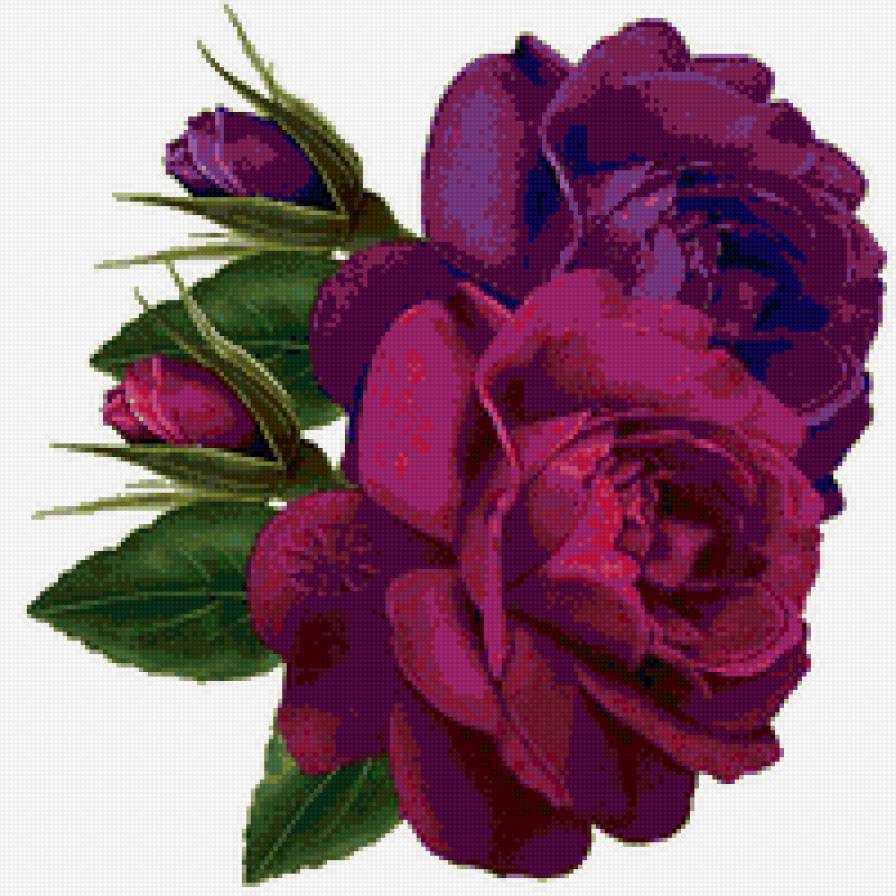 Подушка"Цветы" - розы, цветы, подушка, живопись - предпросмотр
