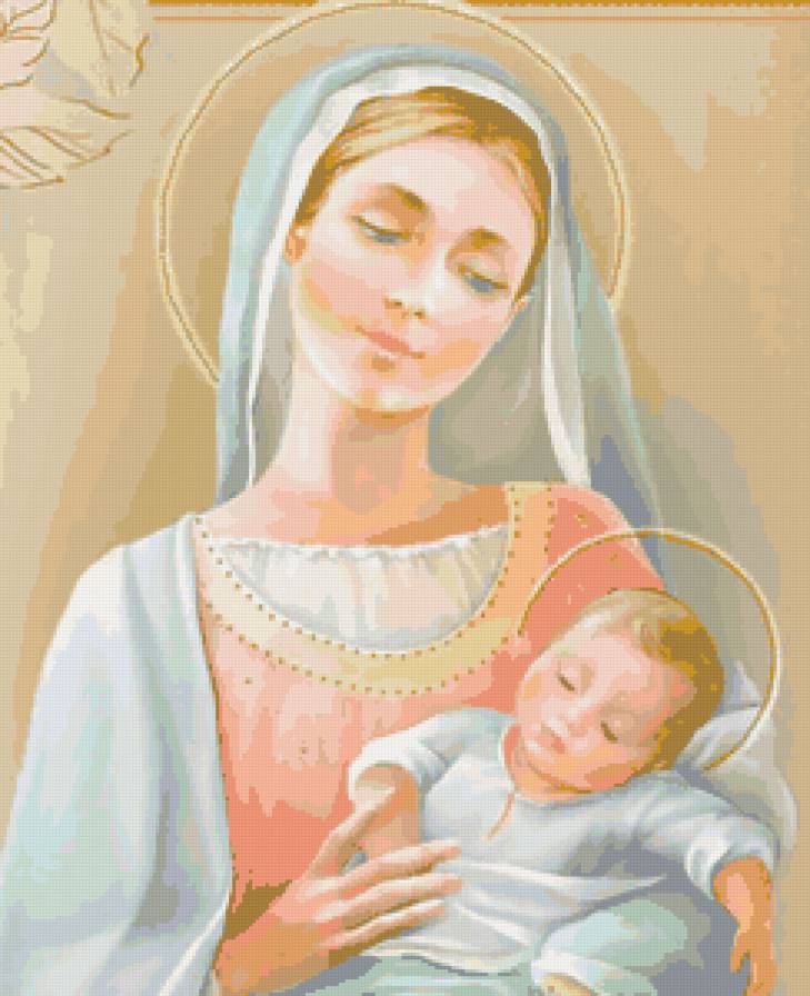 №10001 - младенец, богородица, картина - предпросмотр