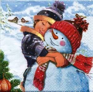 Снеговик - снеговик, елка, дети, красота, рождество, зима - оригинал