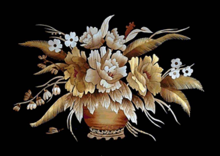 Серия "Китайская соломка" - цветы - предпросмотр