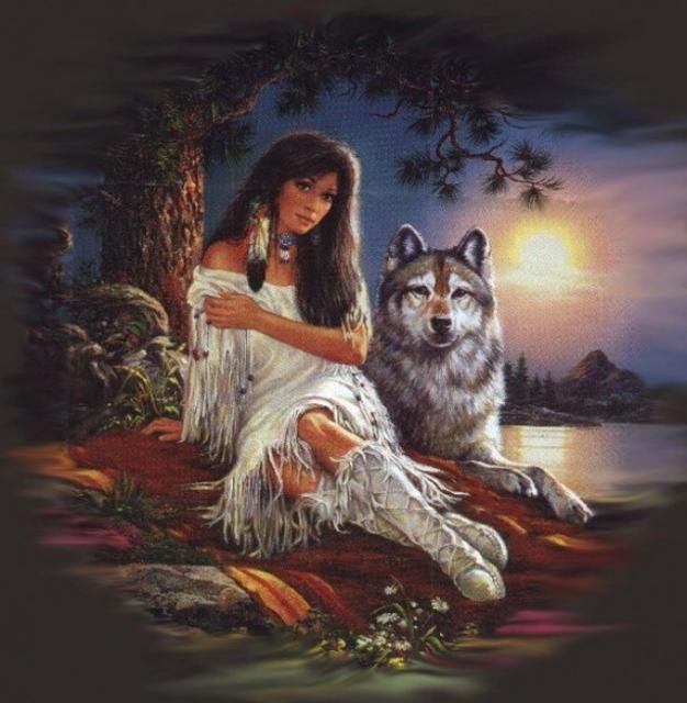 девушка и волк - оригинал
