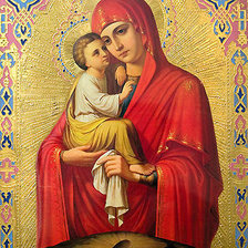 Оригинал схемы вышивки «Почаевская икона Божьей Матери» (№10509)