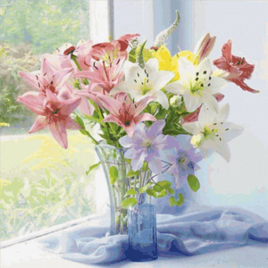 Букет - букет, ваза, цветы - предпросмотр