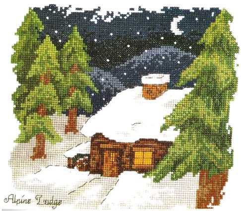 Альпийский домик - зима, пейзаж, снег, зимняя сказка, домики, домик, природа - оригинал