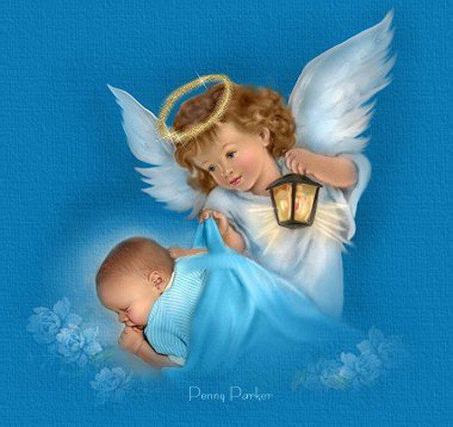 ангел-хранитель - ангел, спящий младенец, хранитель - оригинал