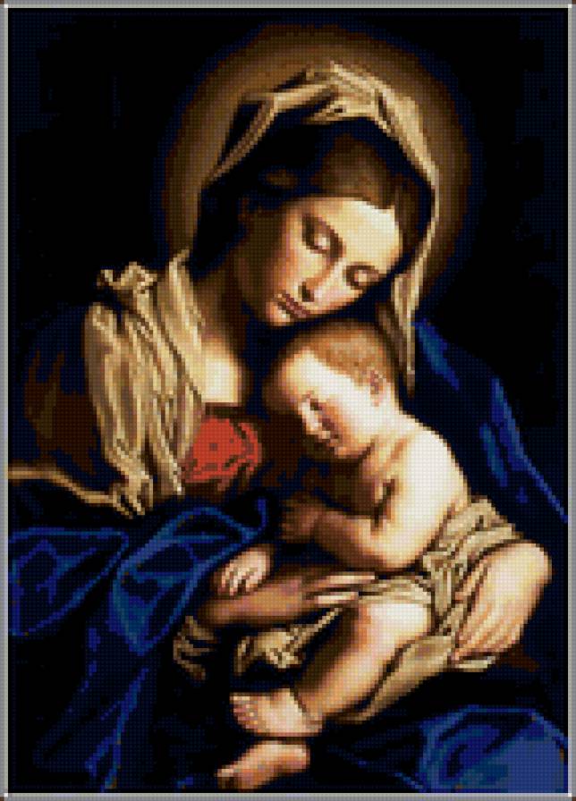 Икона - икона божьей матери мадонна с младенцем - предпросмотр