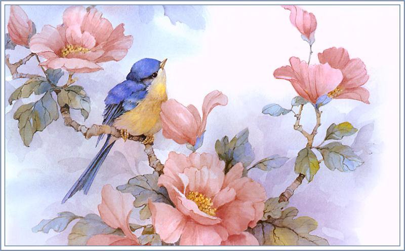 весна - птицы, цветы - оригинал