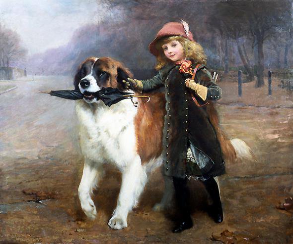 девочка с собакой - собака, дети, животные, девочка - оригинал