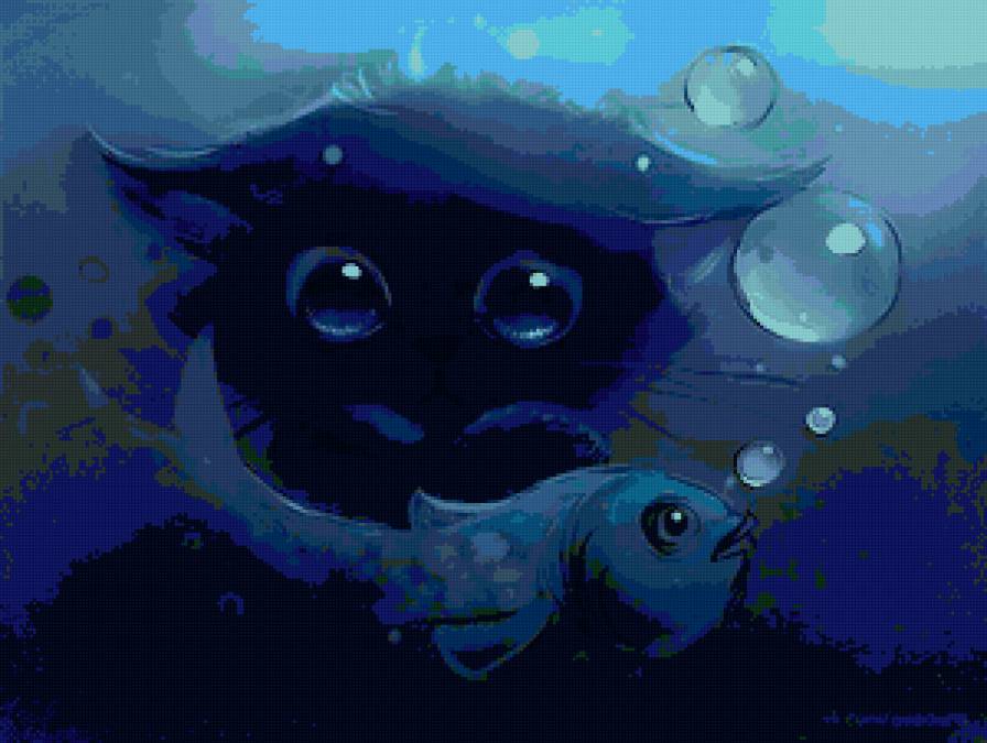 Пушистое чудо - чудо, рыбак, кот, котенок, сон - предпросмотр