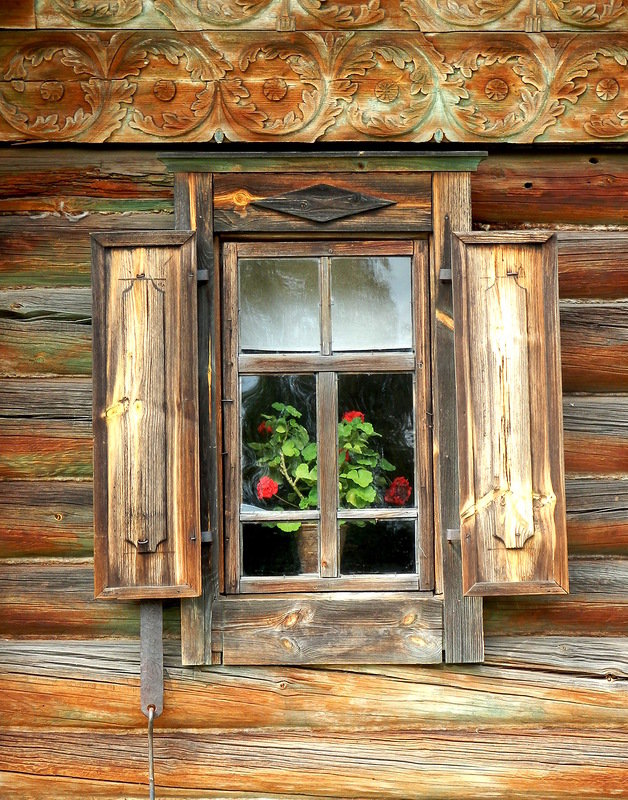 окно - дом, деревня, окно - оригинал