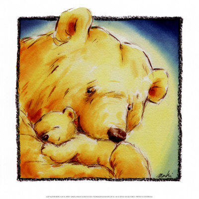 мама медведица - материнство, подушка, животные - оригинал