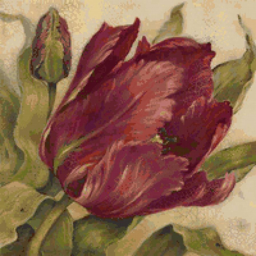 тюльпан - цветок, подушка - предпросмотр