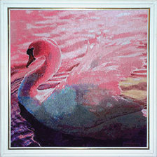Оригинал схемы вышивки «Лебедь на закате» (№13385)
