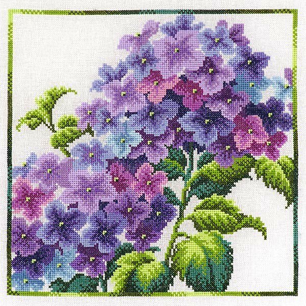Гортензия - гортензия, цветочек, флора, нежные лепестки, цветы, подушка - оригинал