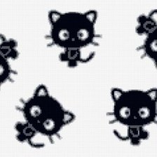 Оригинал схемы вышивки «коты» (№14109)