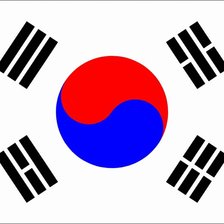 Схема вышивки «Флаг Южной Кореи»
