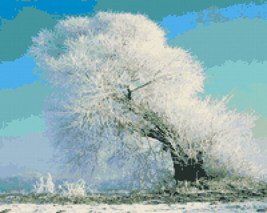 Дерево в снегу - снег, зима, дерево - предпросмотр