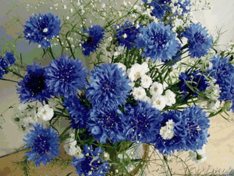 Васильковый букет - васильки, цветок, василек, цветы, букет - предпросмотр