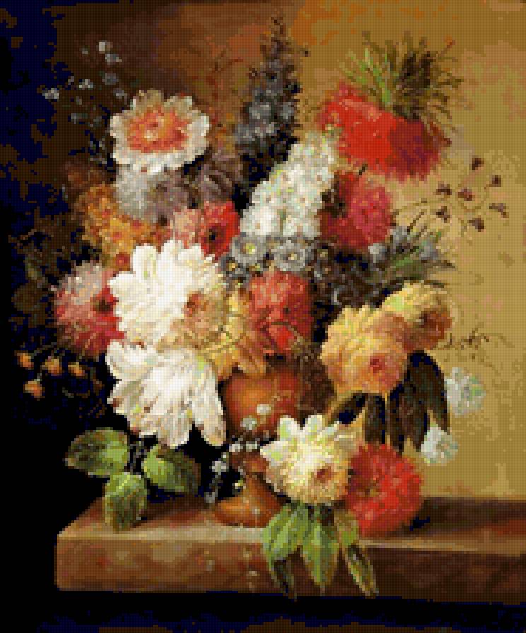 Шикарный букет - цветы в вазе - предпросмотр