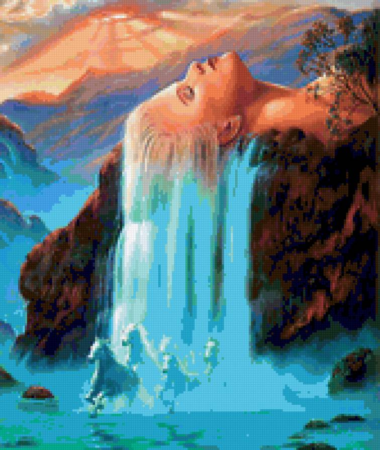 девушка-водопад - женский образ - предпросмотр