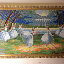 Схема вышивки «балерины танец "лебединное озеро"»