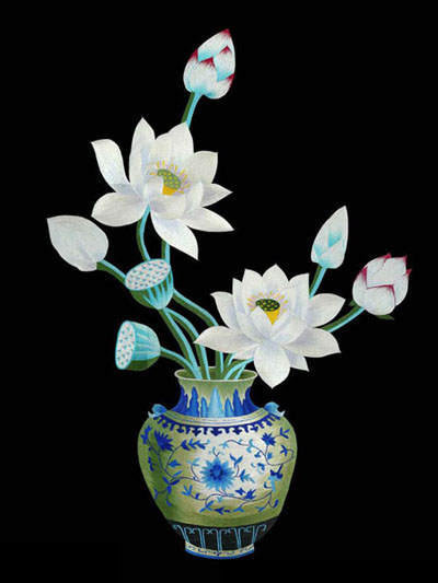 №16354 - цветы в вазе - оригинал