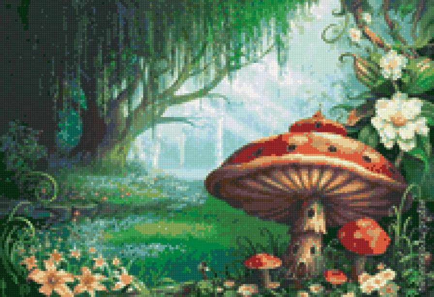 Лес чудес - лес, грибы, сказка - предпросмотр