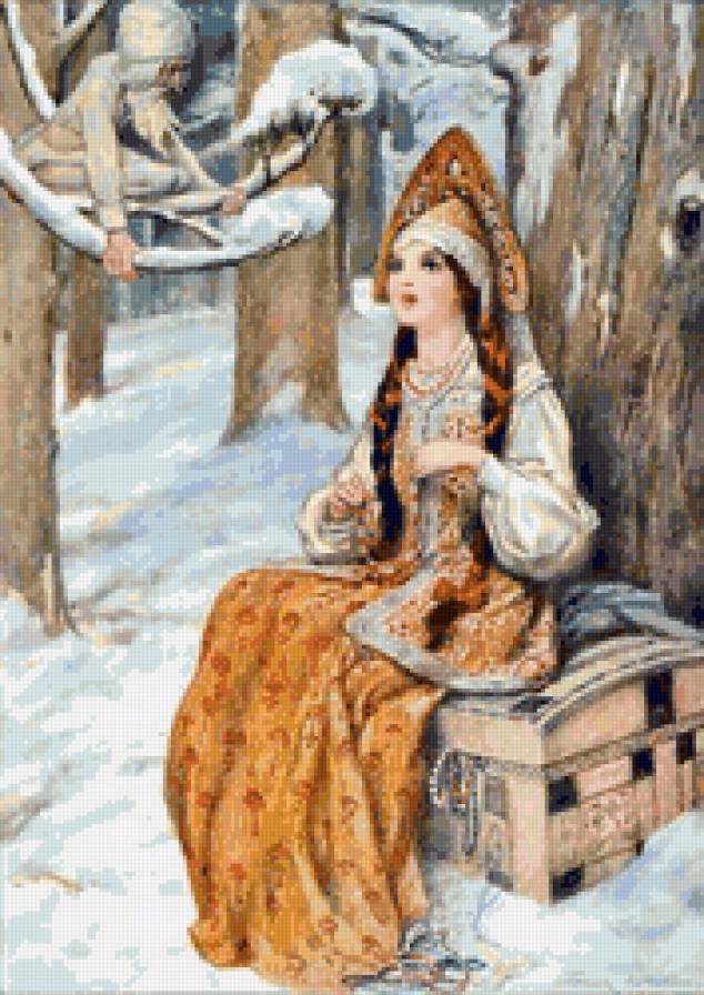 Аленушка - сказка, зима, лес, девушка - предпросмотр