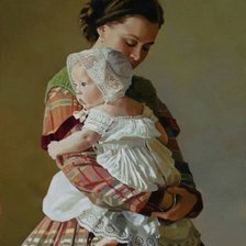 Оригинал схемы вышивки «Мать и дитя» (№16790)