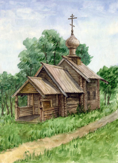 церквушка - церковь, пейзаж, храм - оригинал