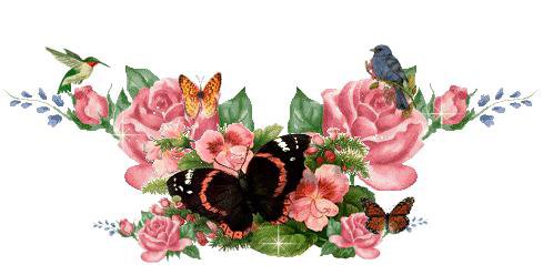 Цветы и бабочки - розы, букет, бабочки, цветы - оригинал