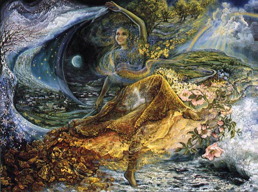 Картины Жозефины Уолл - солнце, радуга, танец, луна, осень, зима, звезды, лето, весна - оригинал