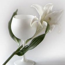 Оригинал схемы вышивки «белая лилия» (№17715)