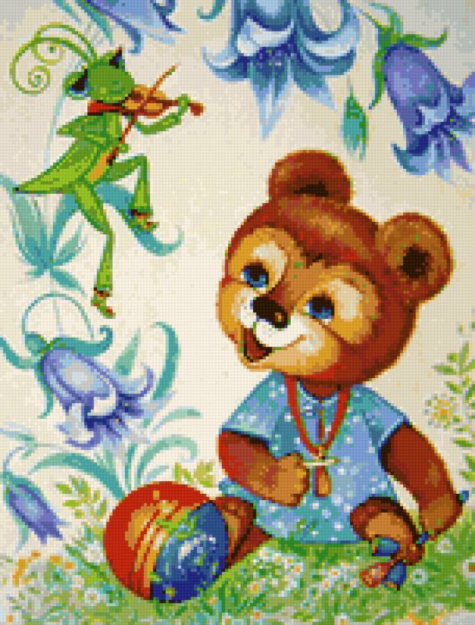 Медвежонок - колокольчики, медведи, детские сюжеты, мишки, медвежата - предпросмотр