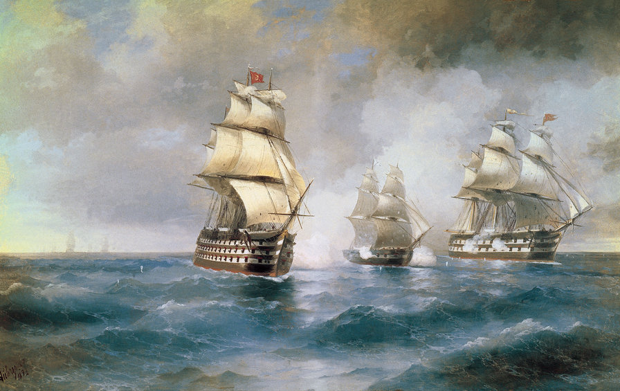 картина - корабль, вода, море, природа, известные картины - оригинал